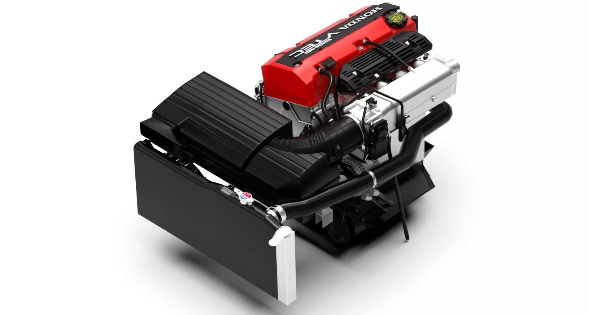 Honda F20C S2000 Engine Low-poly 3D model_0