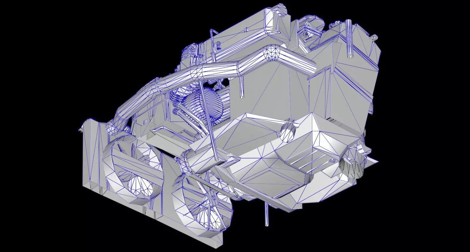 Honda F20C S2000 Engine Low-poly 3D model_15