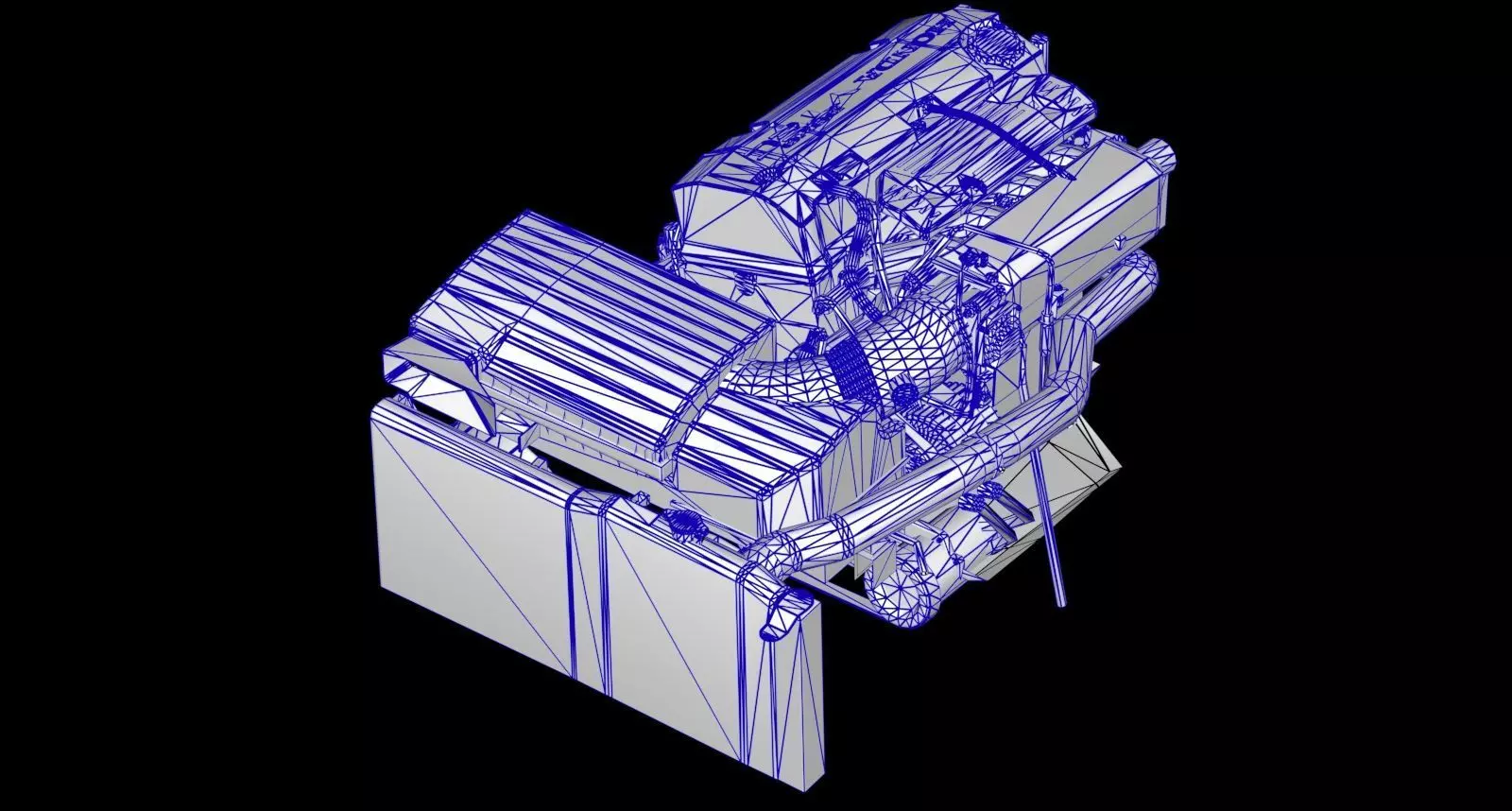 Honda F20C S2000 Engine Low-poly 3D model_11