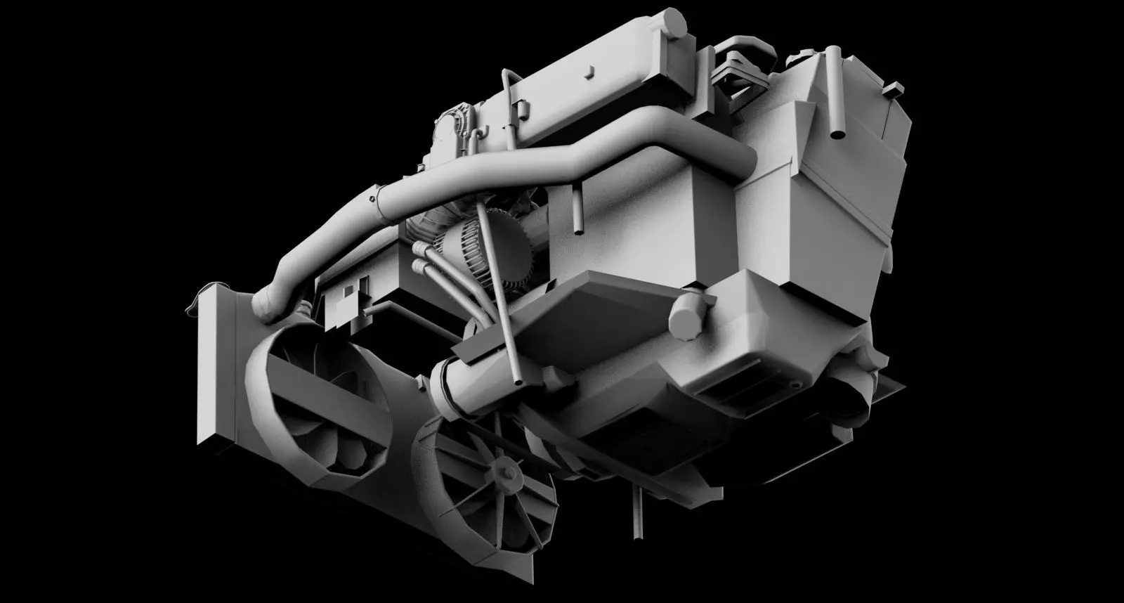 Honda F20C S2000 Engine Low-poly 3D model_10