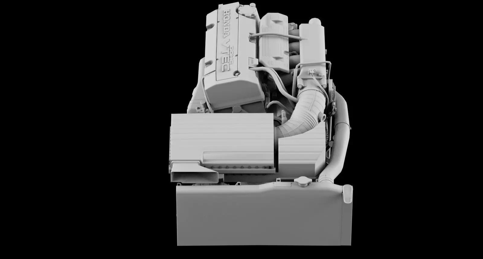 Honda F20C S2000 Engine Low-poly 3D model_8