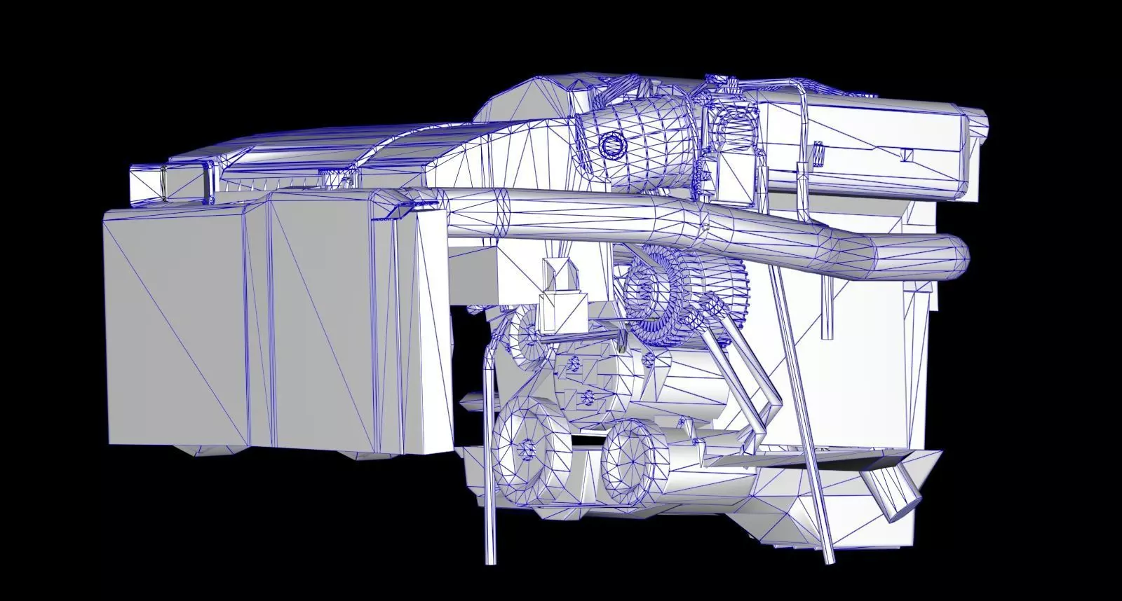 Honda F20C S2000 Engine Low-poly 3D model_13