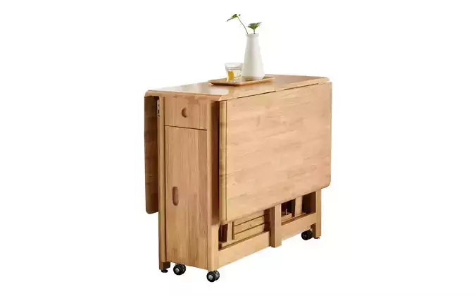 Modern Solid Wood Furniture Dining Table 3D model 2