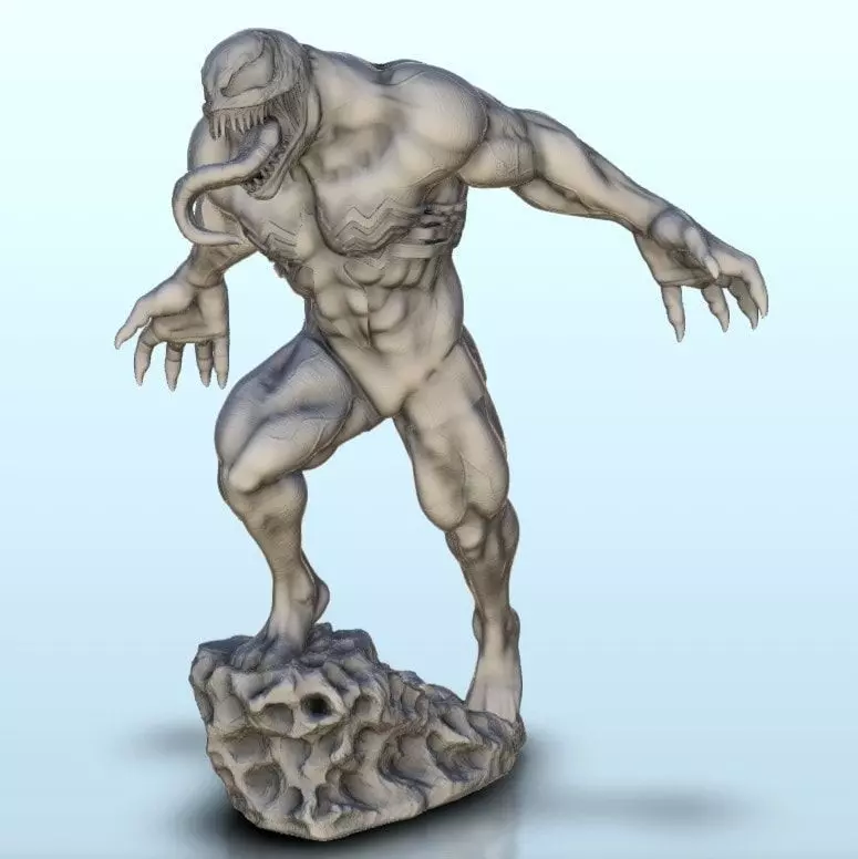 Venom on rock 15 - Modern WW2 WW1 World War Diaroma Wargaming RP 3D print model_0