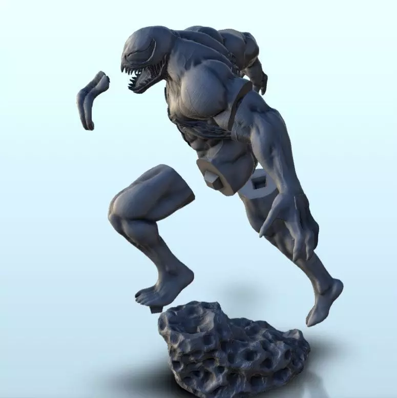 Venom on rock 15 - Modern WW2 WW1 World War Diaroma Wargaming RP 3D print model_14