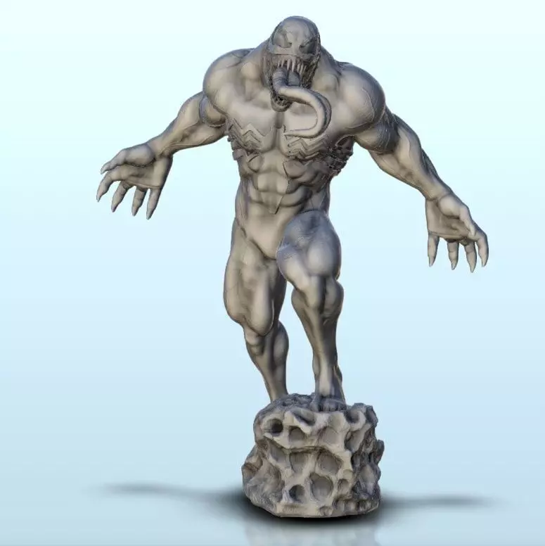 Venom on rock 15 - Modern WW2 WW1 World War Diaroma Wargaming RP 3D print model_1