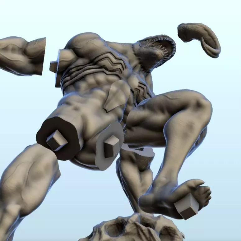Venom on rock 15 - Modern WW2 WW1 World War Diaroma Wargaming RP 3D print model_17