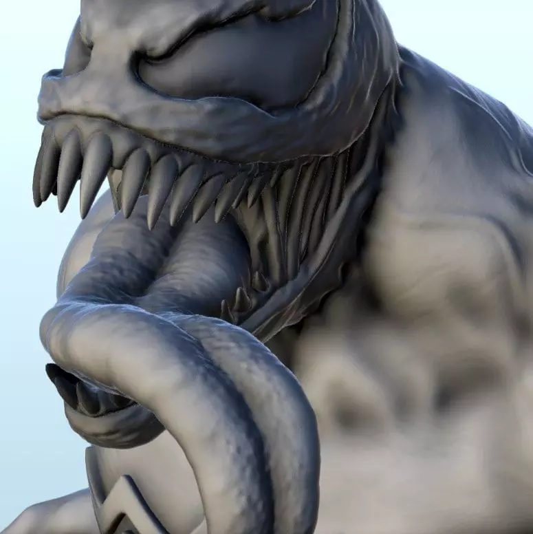 Venom on rock 15 - Modern WW2 WW1 World War Diaroma Wargaming RP 3D print model_9