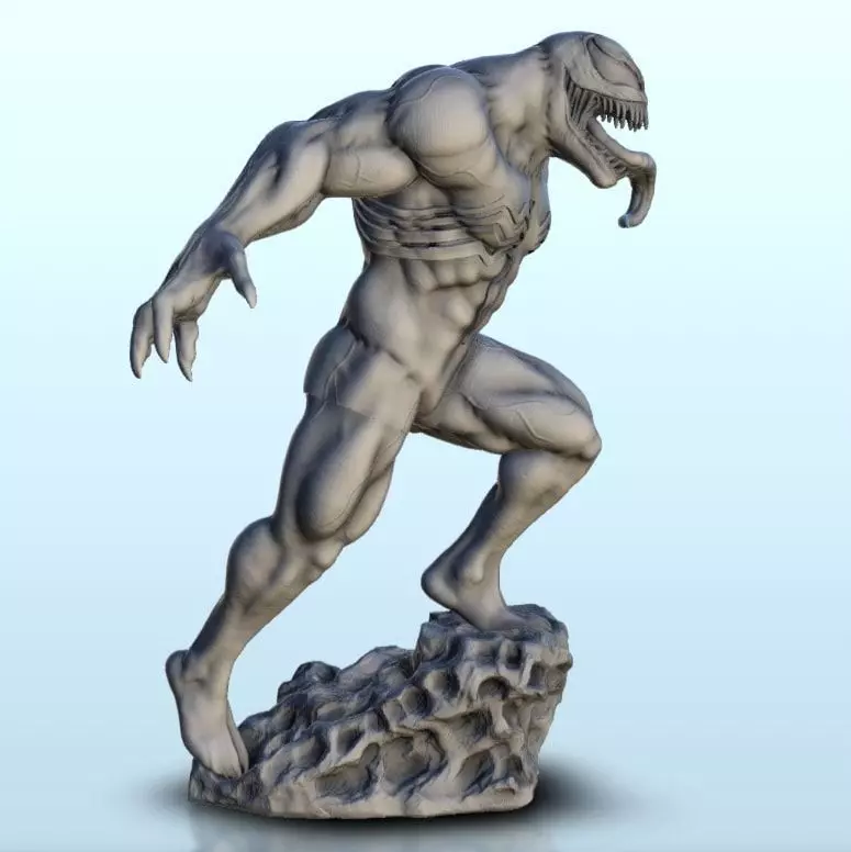 Venom on rock 15 - Modern WW2 WW1 World War Diaroma Wargaming RP 3D print model_18