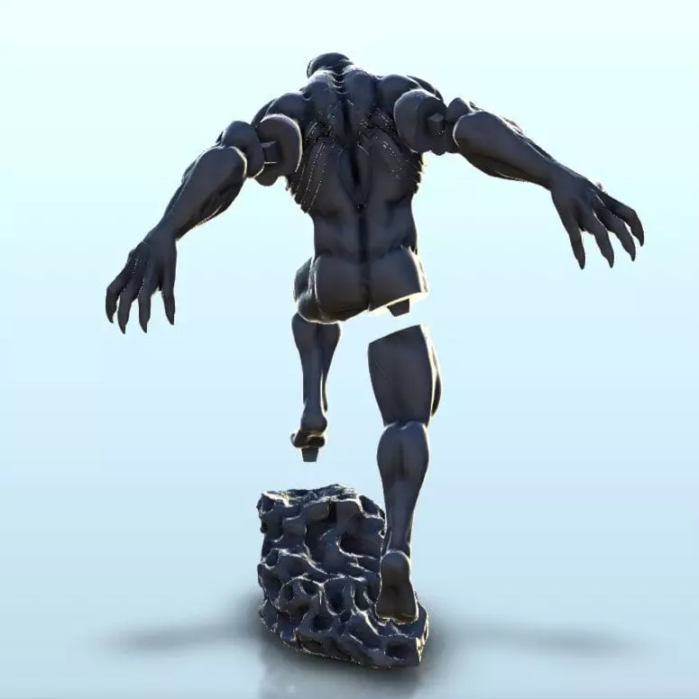 Venom on rock 15 - Modern WW2 WW1 World War Diaroma Wargaming RP 3D print model_15