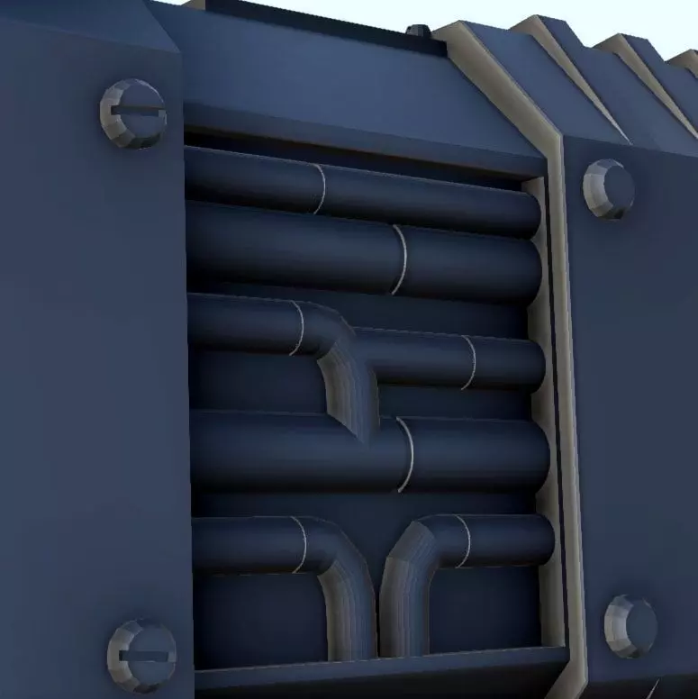 Double missile launcher turret 3  supported version - Future Sci 3D print model_12