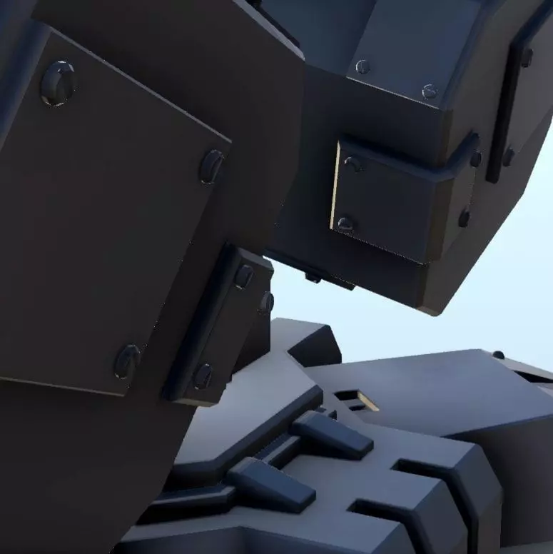 Double missile launcher turret 3  supported version - Future Sci 3D print model_13