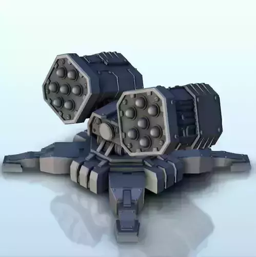 Double missile launcher turret 3  supported version - Future Sci