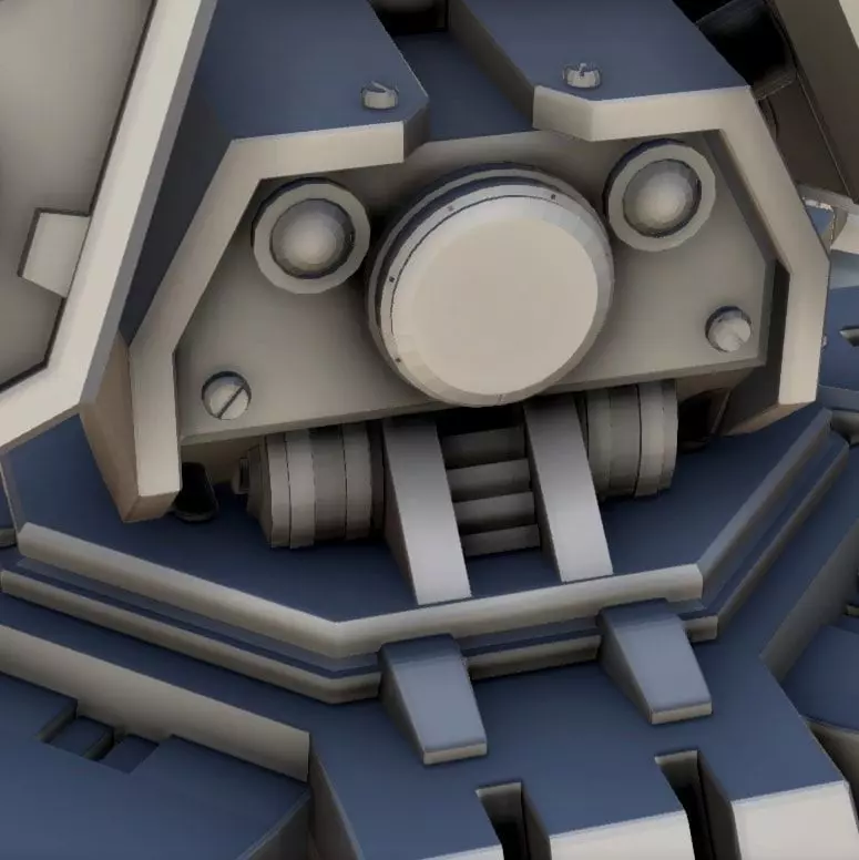 Double missile launcher turret 3  supported version - Future Sci 3D print model_9