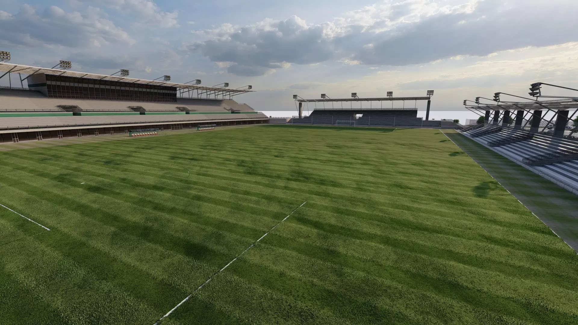 Football Stadium-American football 3D model_7