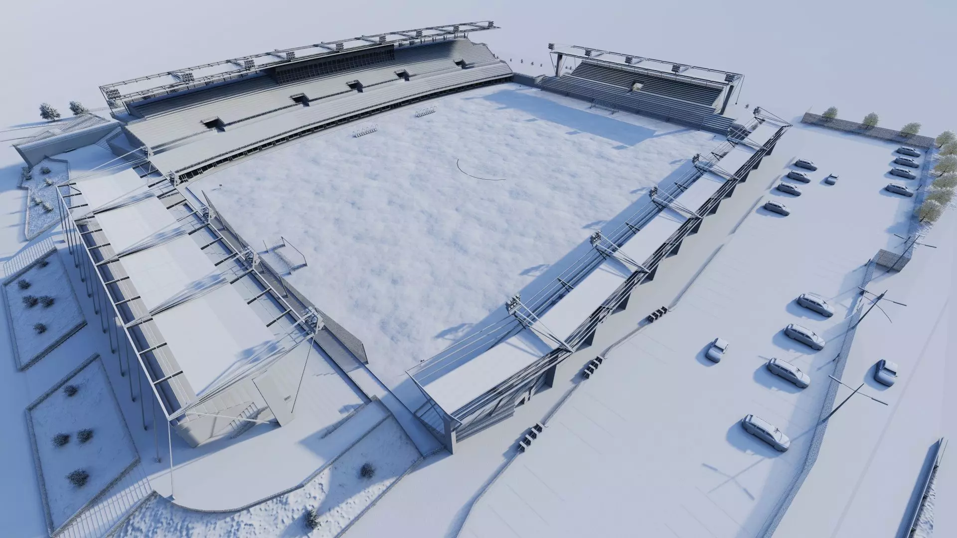 Football Stadium-American football 3D model_15