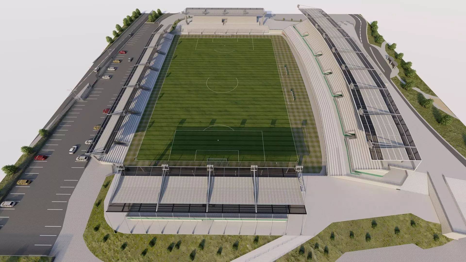 Football Stadium-American football 3D model_13