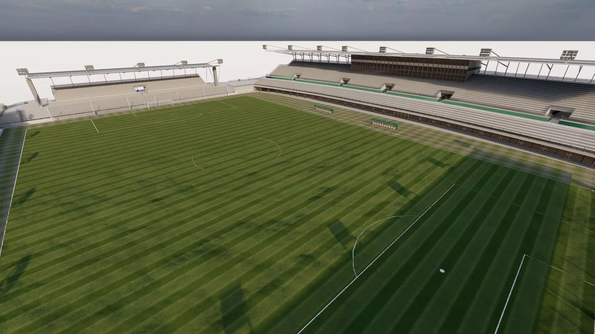 Football Stadium-American football 3D model_12