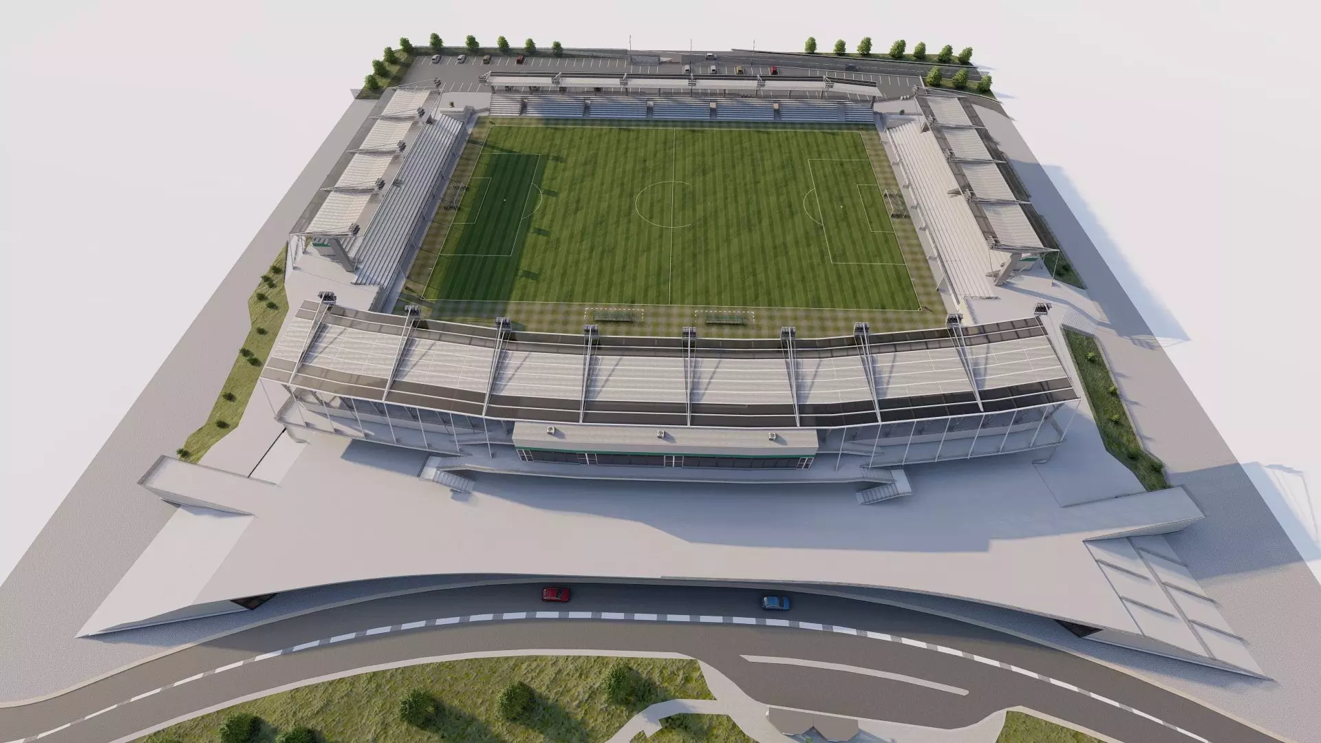 Football Stadium-American football 3D model_4