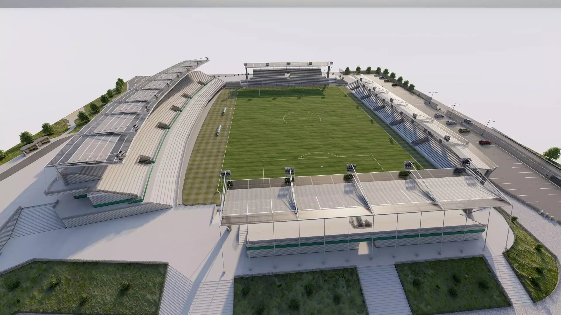 Football Stadium-American football 3D model_1