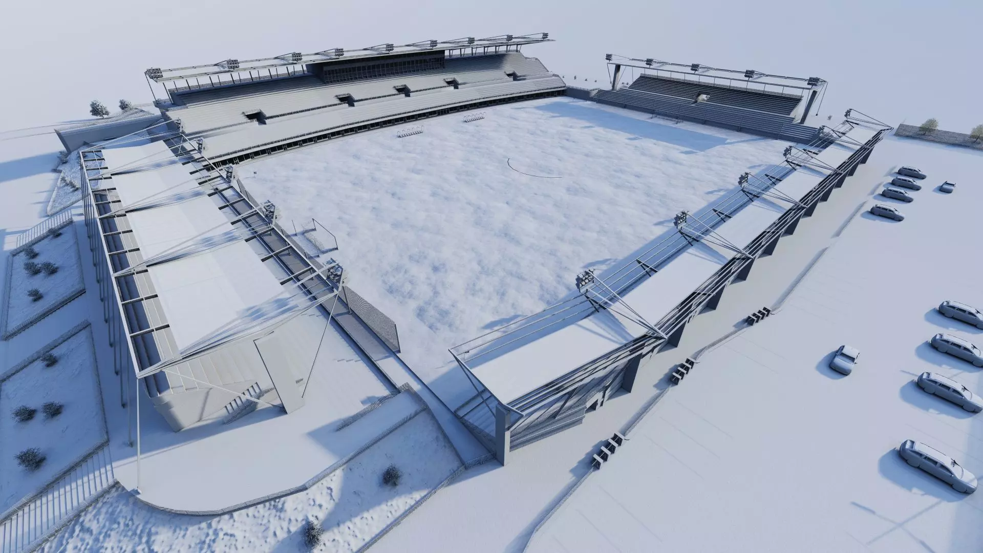 Football Stadium-American football 3D model_14