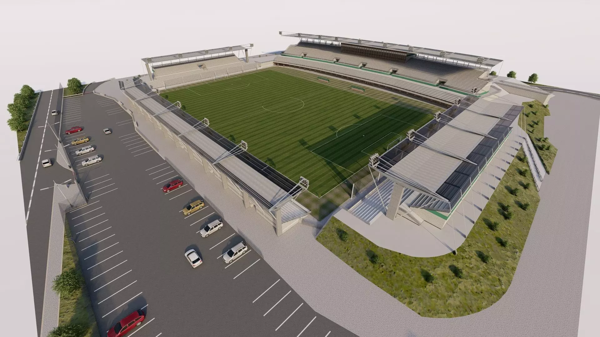 Football Stadium-American football 3D model_6