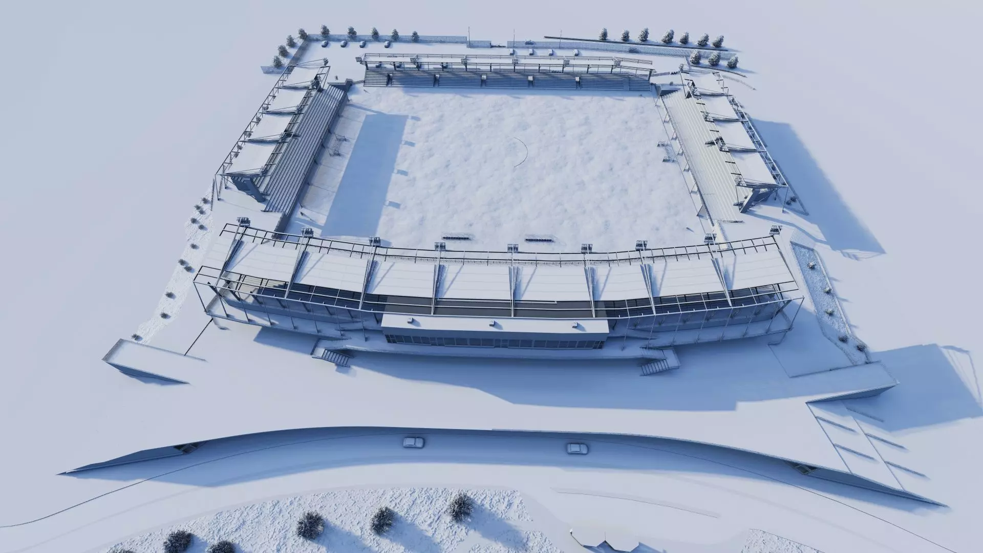 Football Stadium-American football 3D model_18