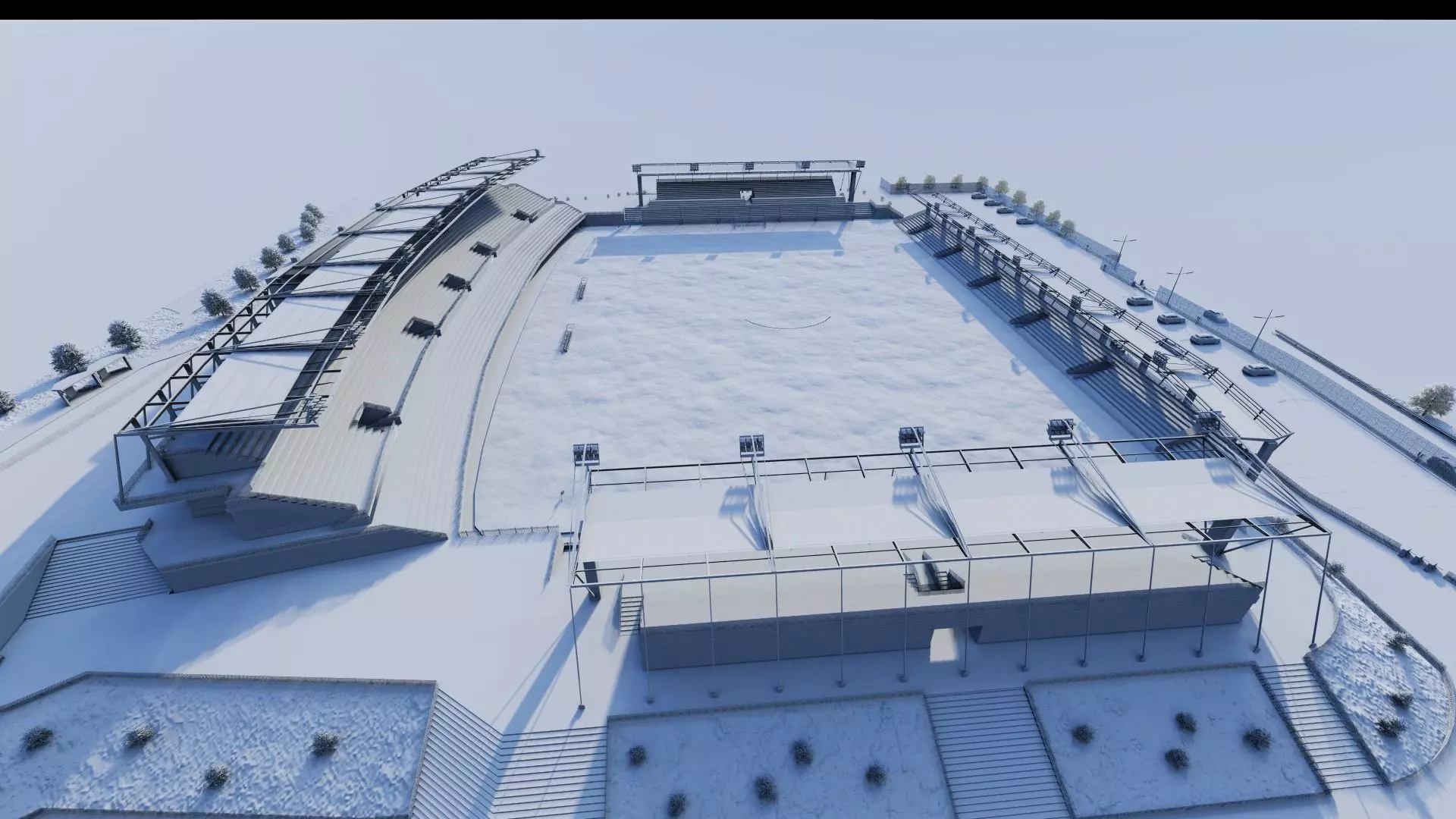 Football Stadium-American football 3D model_16