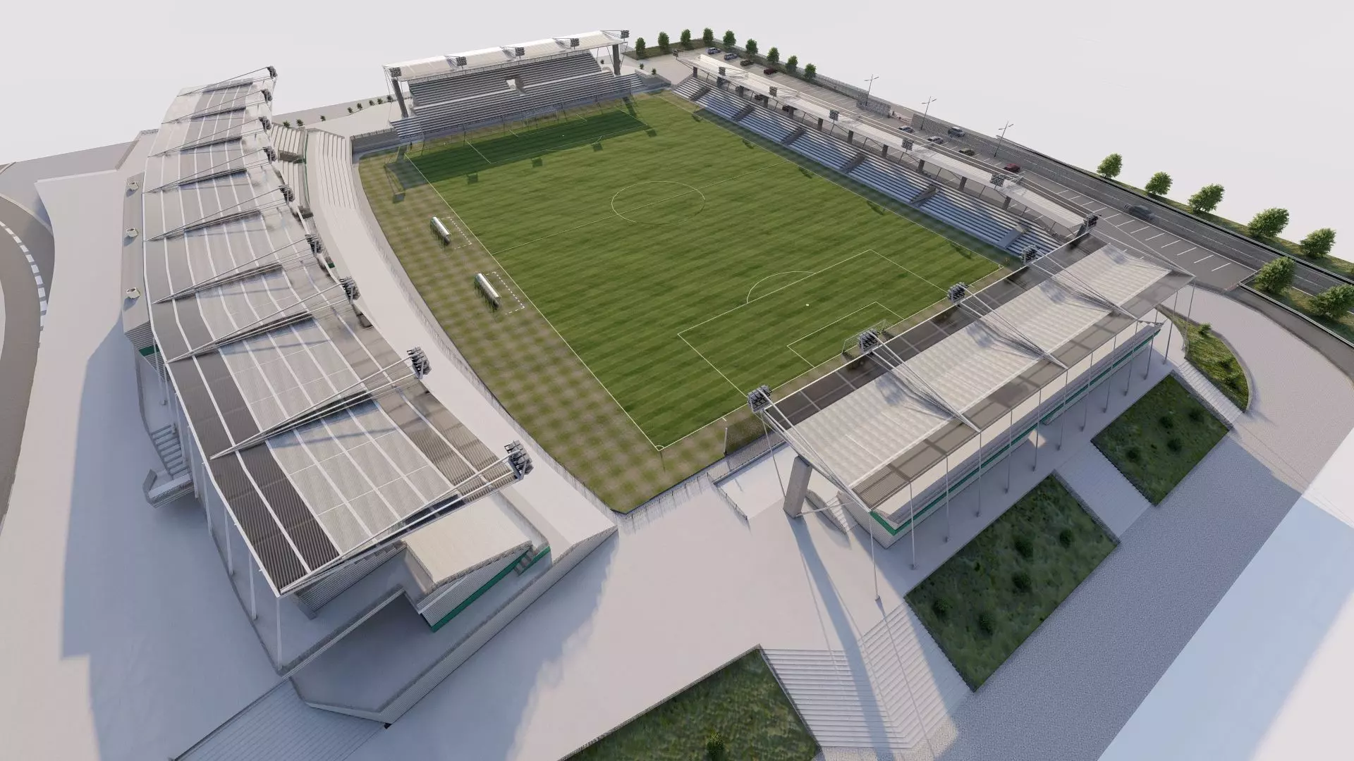 Football Stadium-American football 3D model_2