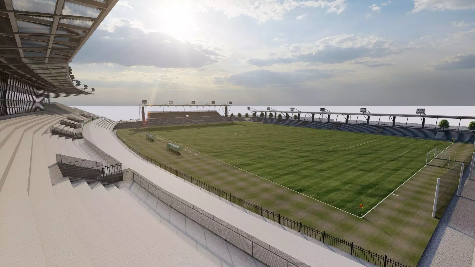 Football Stadium-American football 3D model_8