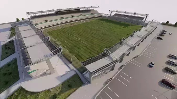 Football Stadium-American football 3D model Football Stadium-American football 3D model