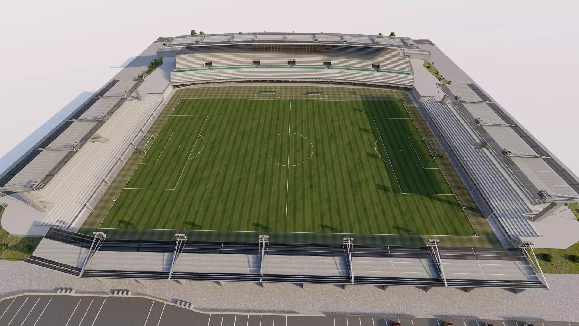 Football Stadium-American football 3D model_9