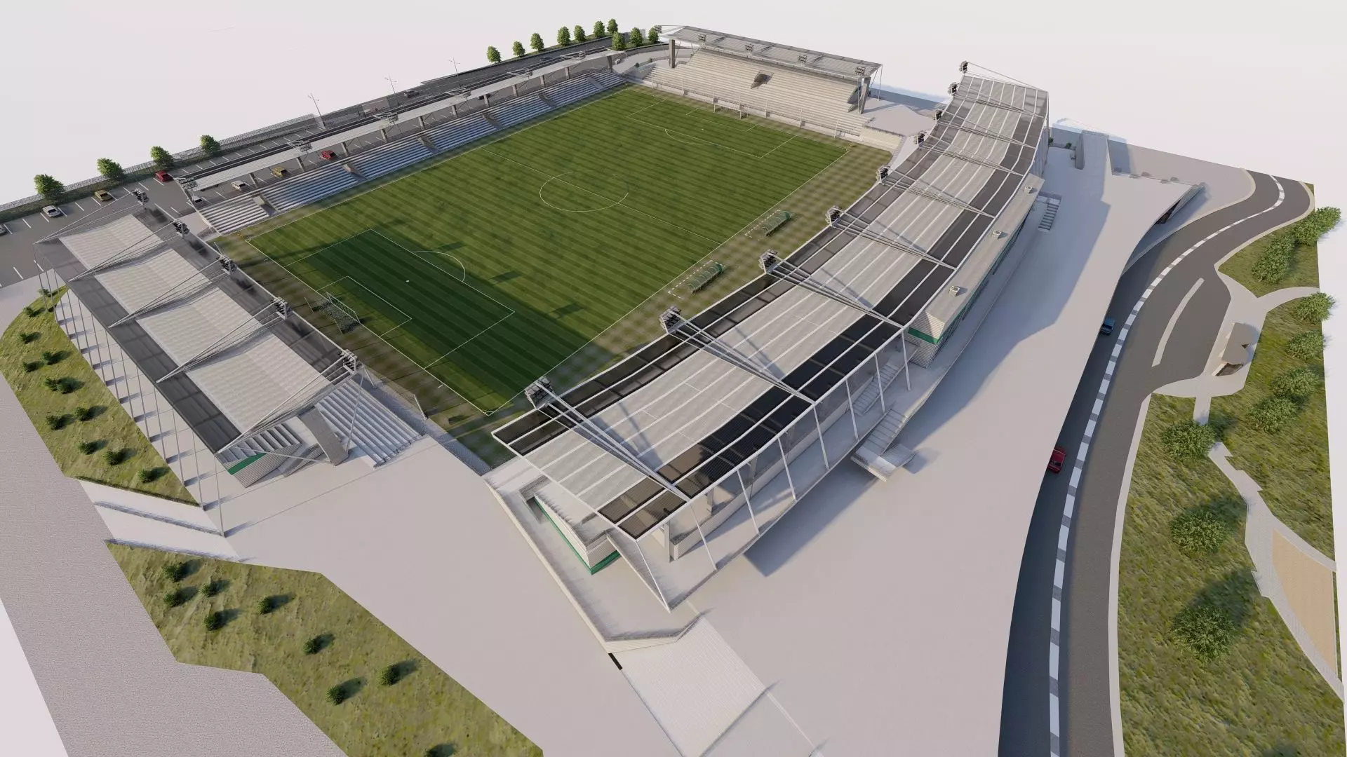 Football Stadium-American football 3D model_5