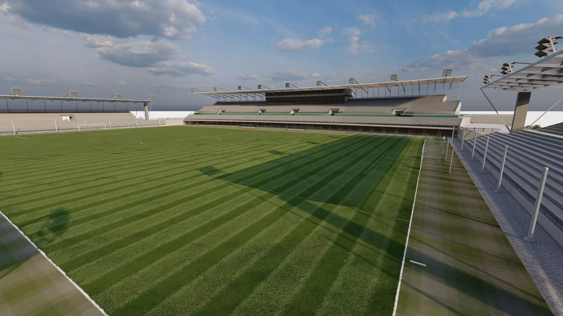 Football Stadium-American football 3D model_11