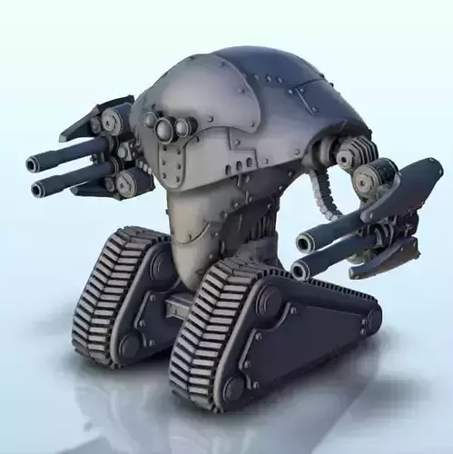 TR 700 soldier-robot 5  supported version - Future Sci-Fi SF Pos