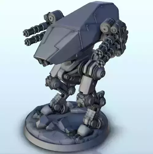 TR 900 soldier-robot 7  supported version - Future Sci-Fi SF Pos 3D print model