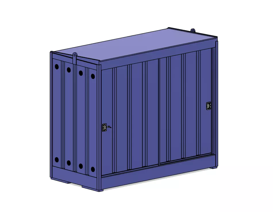 Model Railways Industrial  Large Oil Storage Cabinets for FDM 3D print model_2