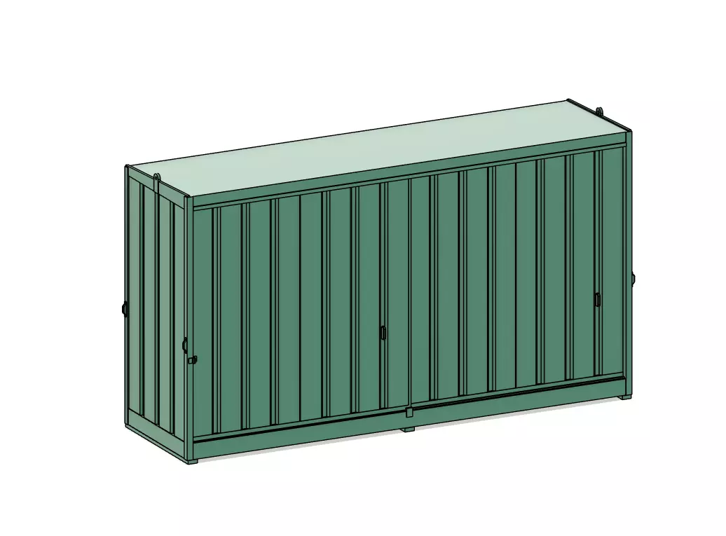 Model Railways Industrial  Large Oil Storage Cabinets for FDM 3D print model_6