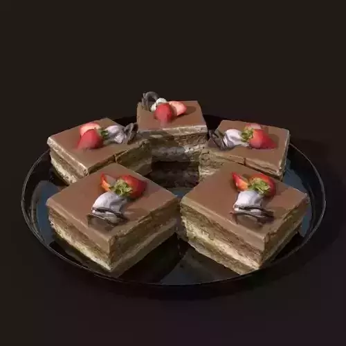 plate with cake