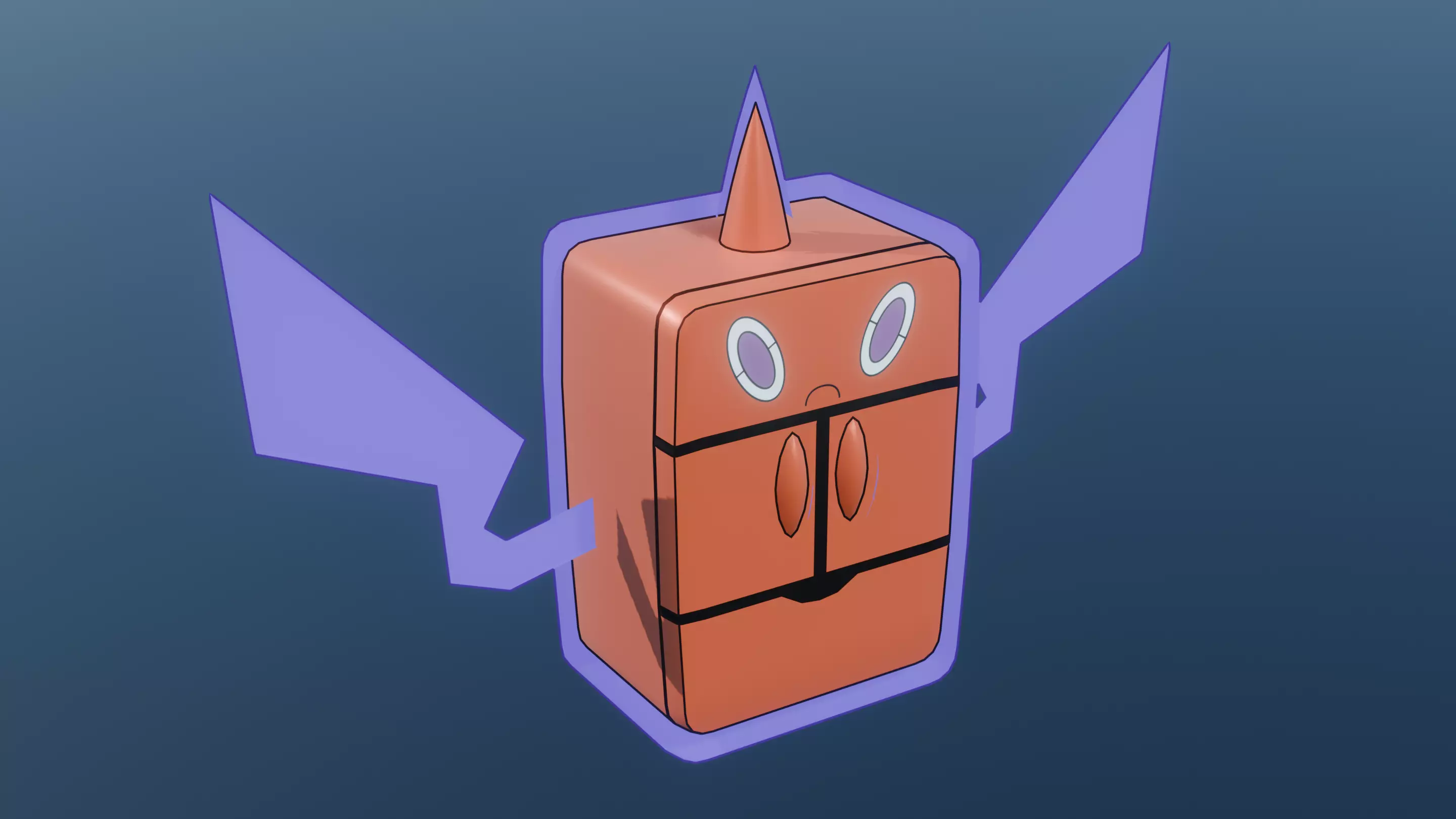 Pokemon Rotom Frost Form and Shiny version  Low-poly 3D model_1