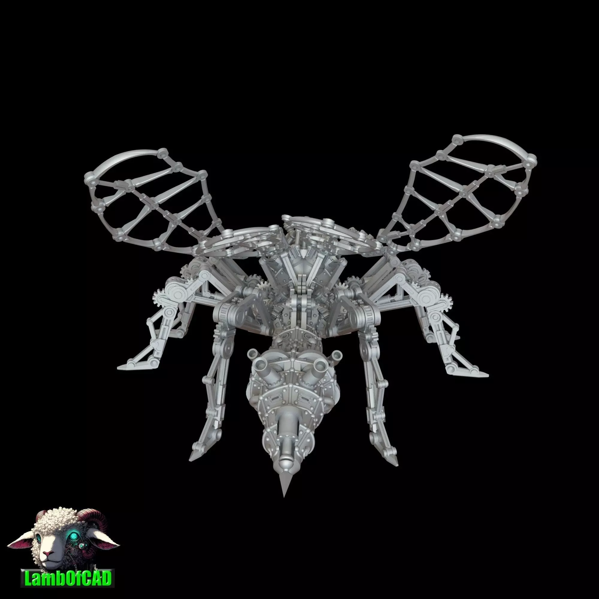 Steampunk Wasp 3D print model_39