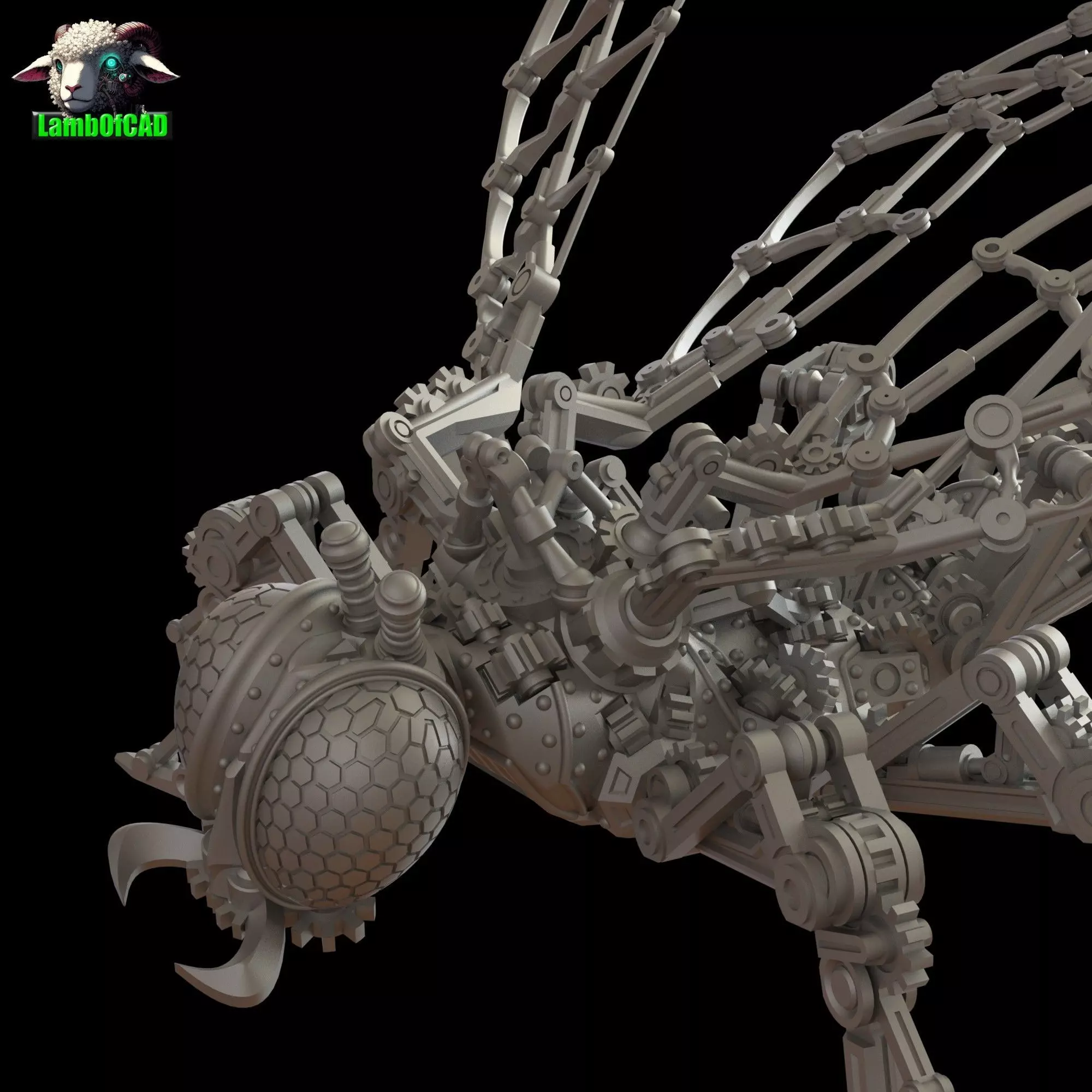 Steampunk Wasp 3D print model_42