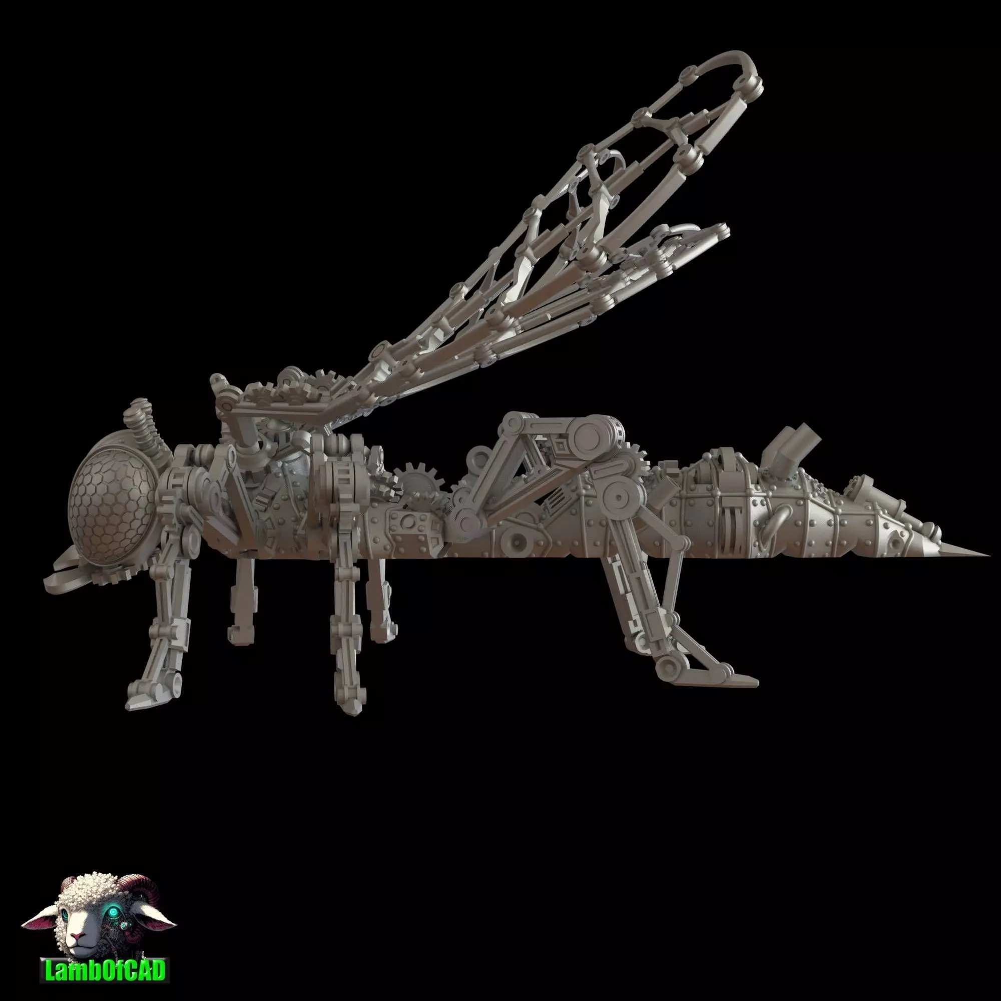 Steampunk Wasp 3D print model_41