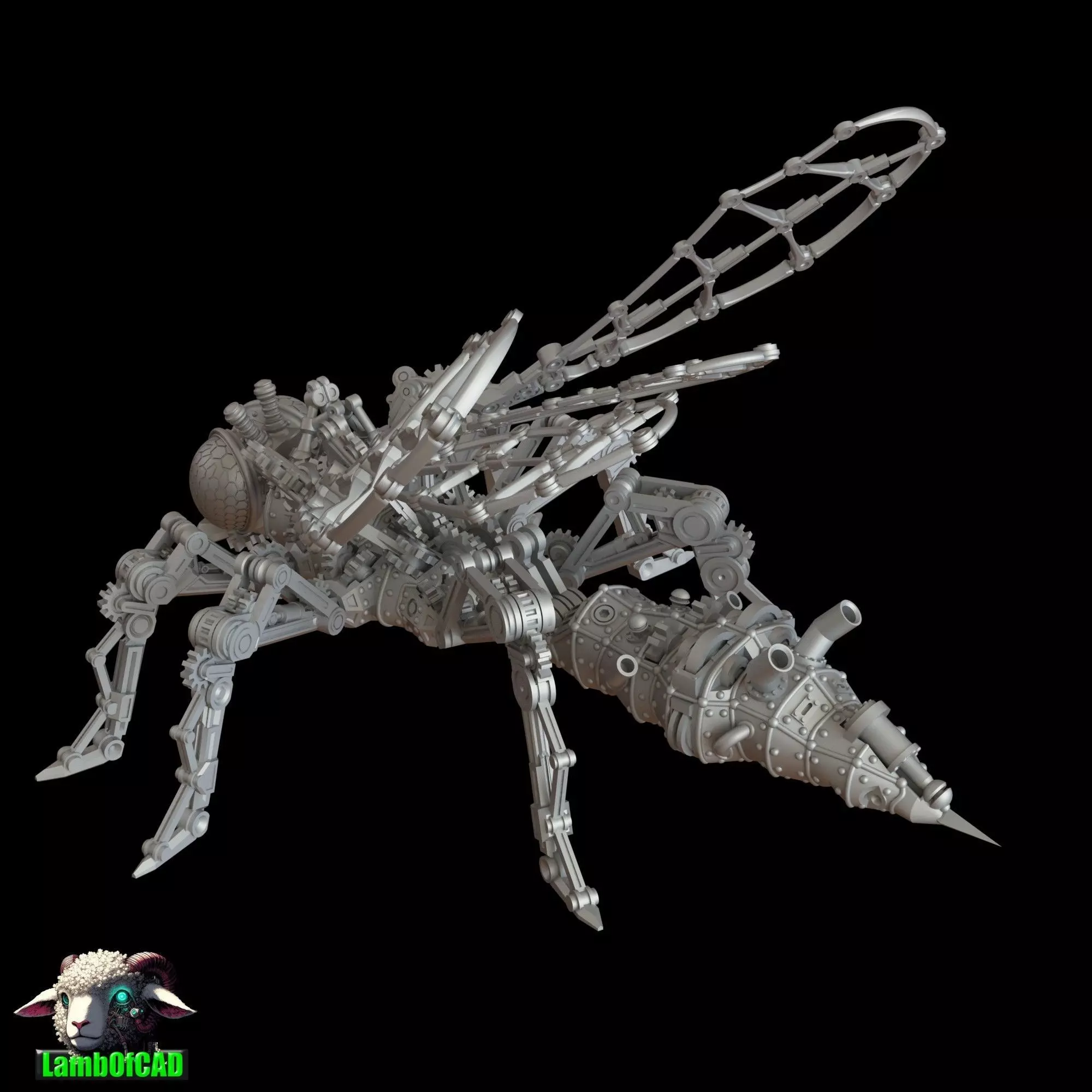 Steampunk Wasp 3D print model_37