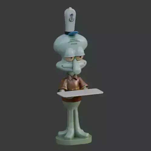 Squidward Table SpongeBob Inspired Decorative 3D Model