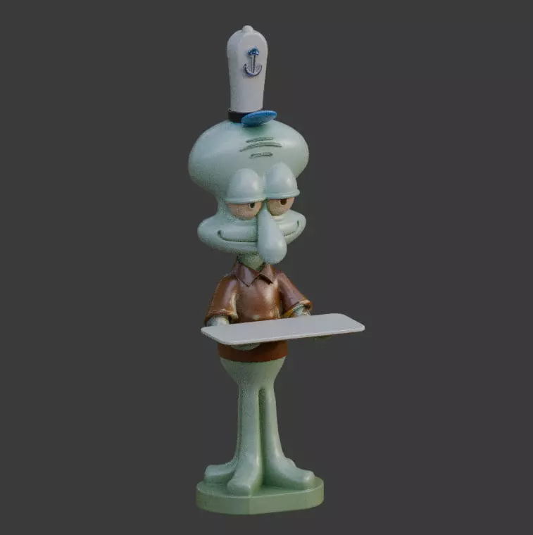 Squidward Table SpongeBob Inspired Decorative 3D Model 3D print model_0