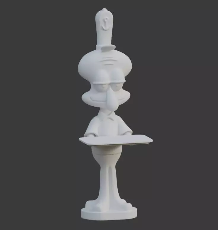Squidward Table SpongeBob Inspired Decorative 3D Model 3D print model_1