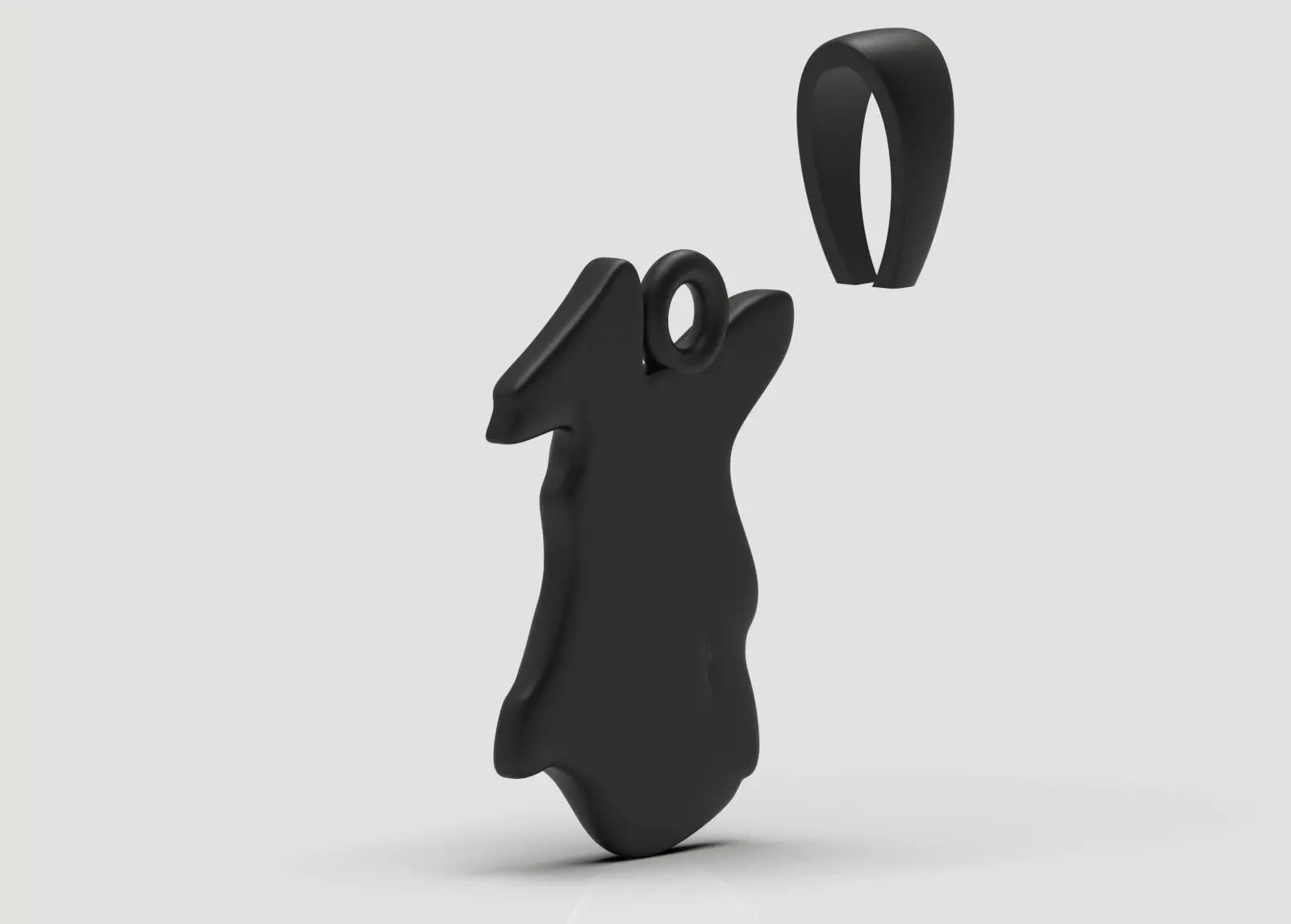 3D STL 3DM Minimalist Cat Head gold Pendant model gp0015 3D print model_16