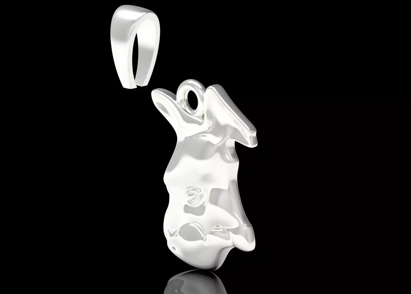 3D STL 3DM Minimalist Cat Head gold Pendant model gp0015 3D print model_11