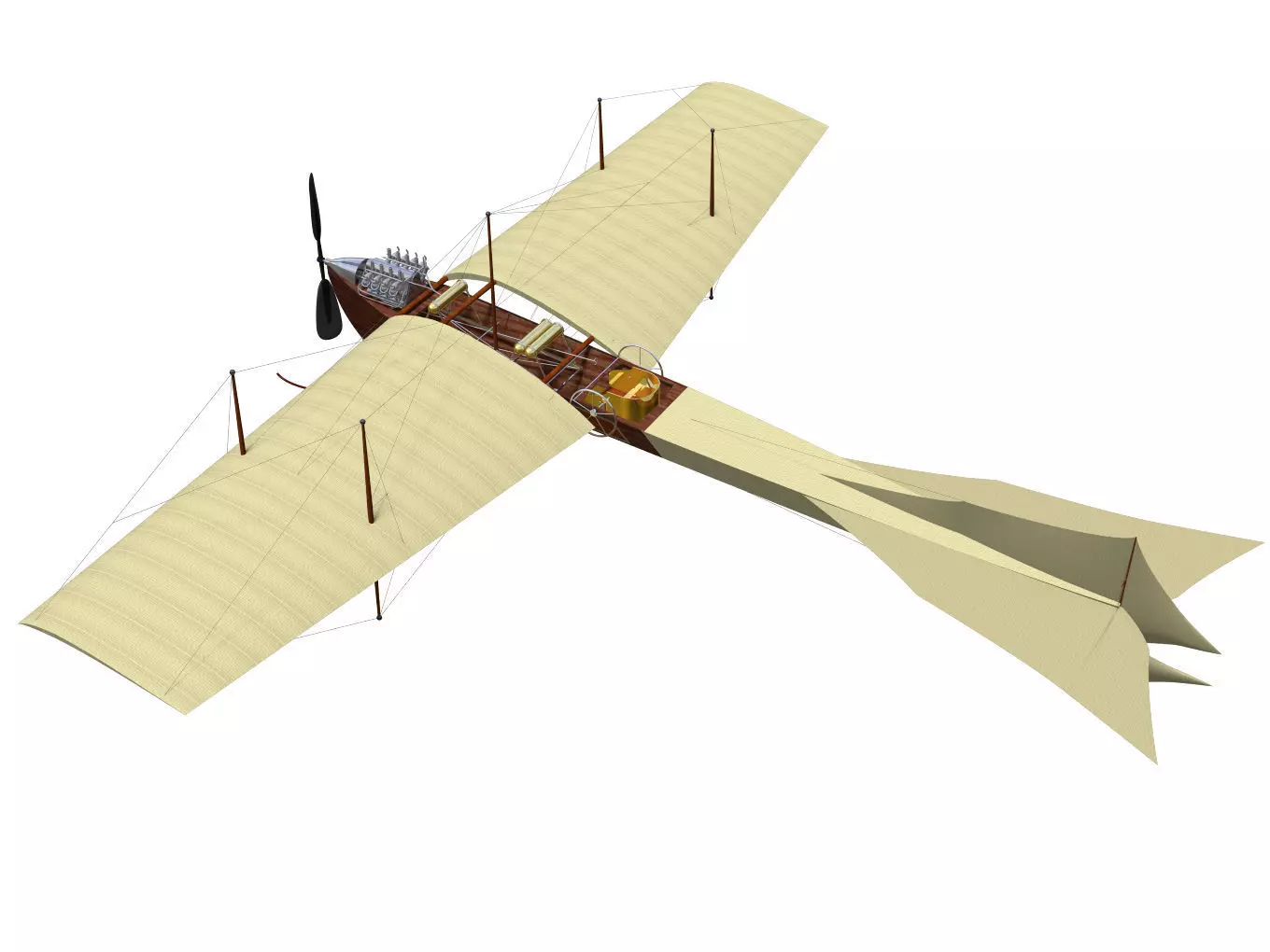 Antoinette IV 3D model_2